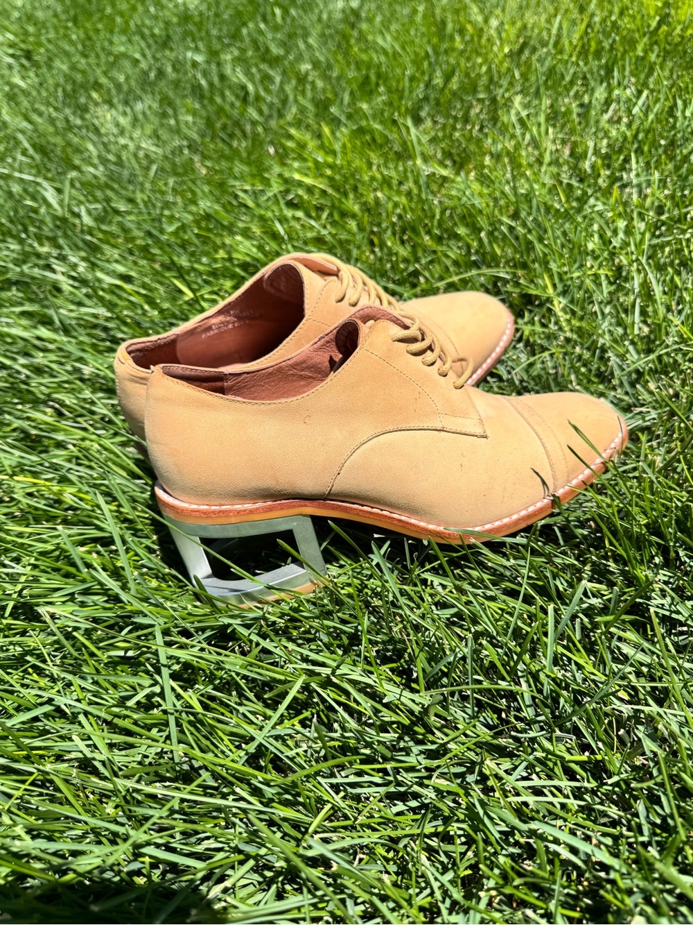 Jeffrey Campbell Colby Tan Leather Oxford Shoes Women’s Size 8
